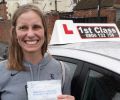 Sarah with Driving test pass certificate